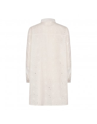 Hvid oversize skjorte broidery anglaise
